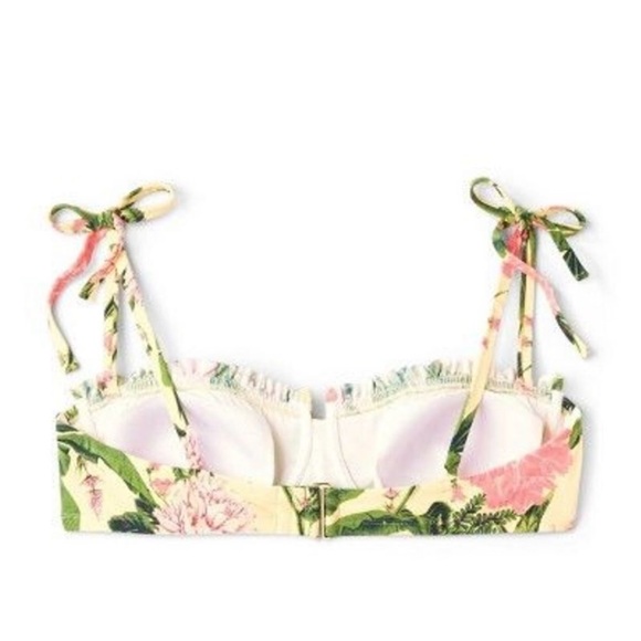 Agua Bendita X Target Peony Botanical Print Underwire Bikini Top NWOT - Picture 2 of 3